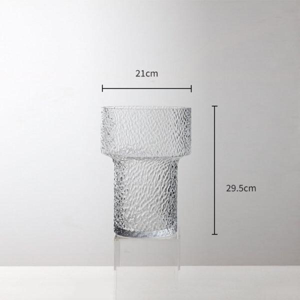 Vases En Verre Texturé (Ensemble de 2) – Image 2