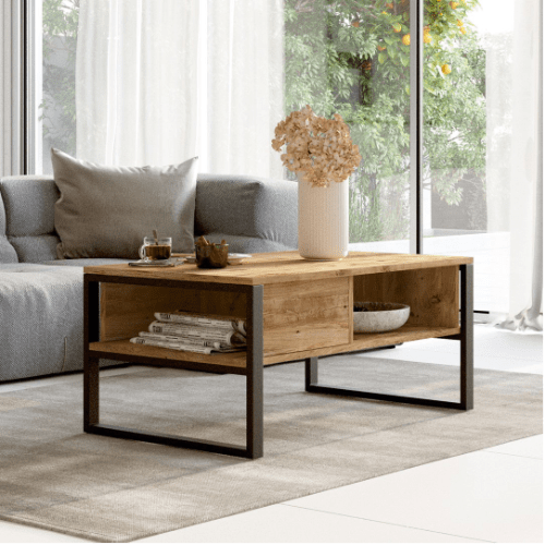 Table Centrale Style Industriel "AXEL"