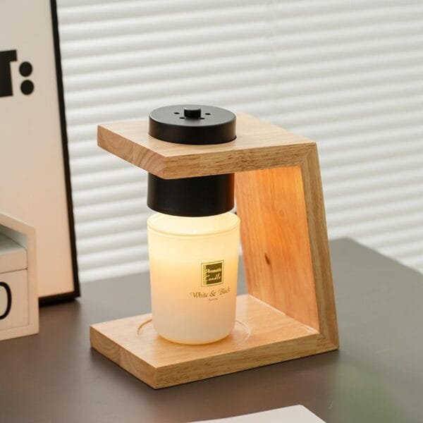 Chauffe-Bougie Moderne En Bois