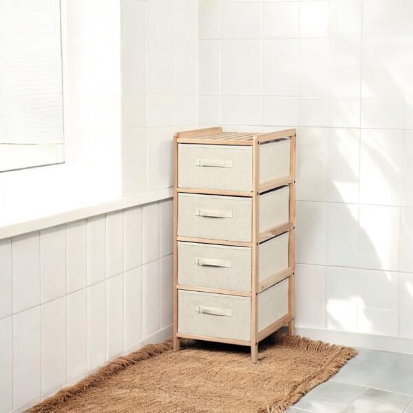 Meuble De Rangement En Bois + 4 Tiroirs
