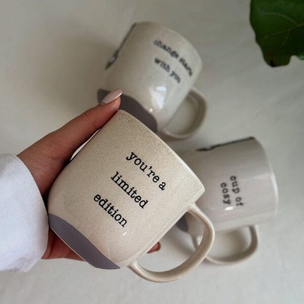 Lot De 4 Tasses Avec Citations 400ml
