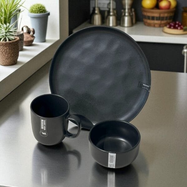 Service De Table Noir Mat (Ensemble De 3)