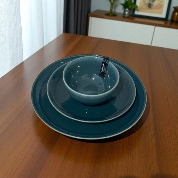 Assiettes Couleur Bleu Sarcelle (Ensemble De 3)
