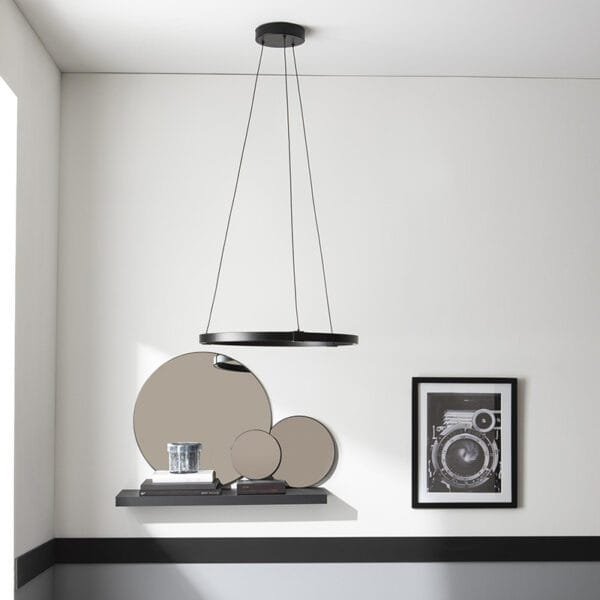 Suspension Rond LED 56cm + Télécommande