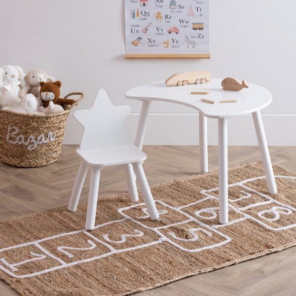 Tapis Marelle En Jute 80 x 150cm